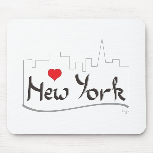 私は(ハート)ニューヨーク，ニューヨークが大好き マウスパッド (正面)