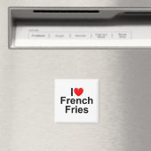 私は(ハート)フライを愛しフランスのている マグネット (インサイチュ (食洗機))