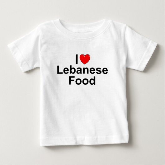 私は(ハート)レバノンの食糧を愛します ベビーTシャツ (正面)
