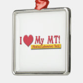 私は(ハート)大好き！メディカルラボテック メタルオーナメント (左)