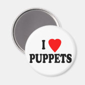 私は(ハート)操り人形が大好き マグネット (正面/裏面)