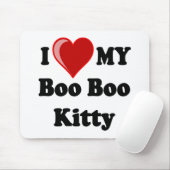 私は(ハート)私のブーイングのブーイングの子猫猫を愛します マウスパッド (マウス)