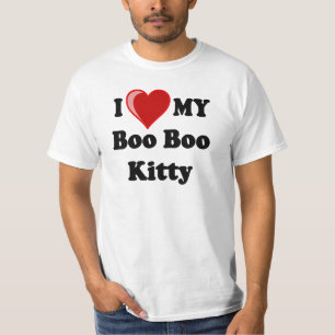 私は(ハート)私のブーイングのブーイングの子猫猫を愛します Tシャツ