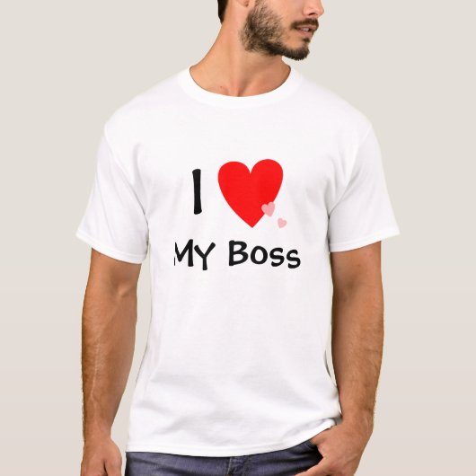 私は(ハート)私のボスを愛します Tシャツ (正面)