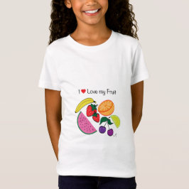 私は(ハート)私の果物が大好き…かわいい Tシャツ