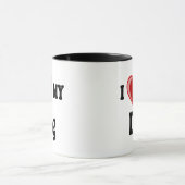 私は(ハート)私の犬を愛します マグカップ (中央)