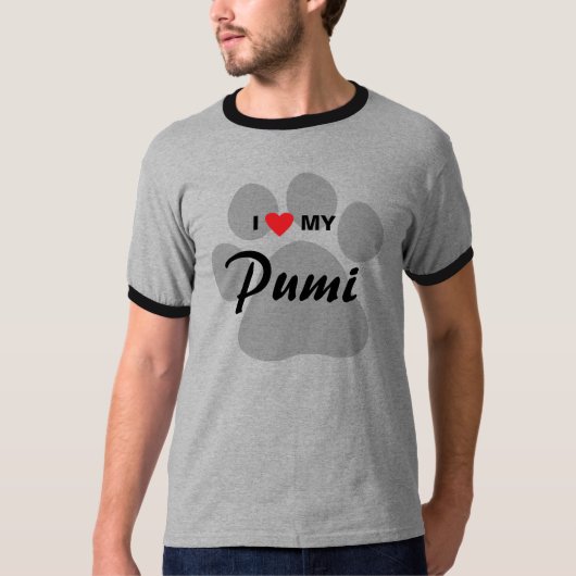 私は(ハート)私のPumiを愛します Tシャツ (正面)