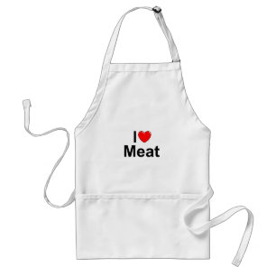 私は(ハート)肉を愛します スタンダードエプロン