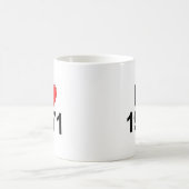私は(ハート) 1971年を愛します コーヒーマグカップ (中央)
