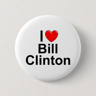 私は(ハート) Bill Clintonを愛します 缶バッジ