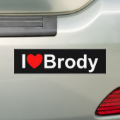 私は(ハート) Brodyを愛します バンパーステッカー (車上)