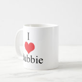 私は(ハート) Bubbieを愛します コーヒーマグカップ (正面左)