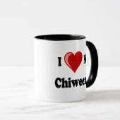 私は(ハート) Chiweenie私の犬を愛します マグカップ (正面右)