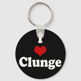 私は{ハート} CLUNGEを愛します キーホルダー