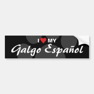 私は(ハート) Galgoの私のスペインを愛します バンパーステッカー