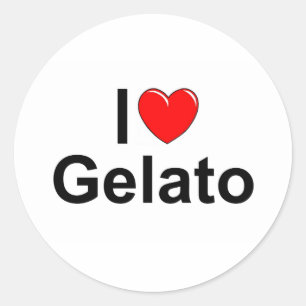 私は(ハート) Gelatoを愛します ラウンドシール