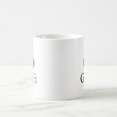 私は(ハート) GiGiを愛します コーヒーマグカップ (中央)