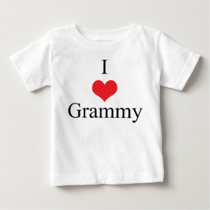 私は(ハート) Grammyを愛します ベビーTシャツ