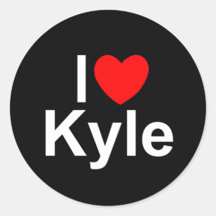 私は(ハート) Kyleを愛します ラウンドシール