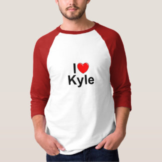 私は(ハート) Kyleを愛します Tシャツ
