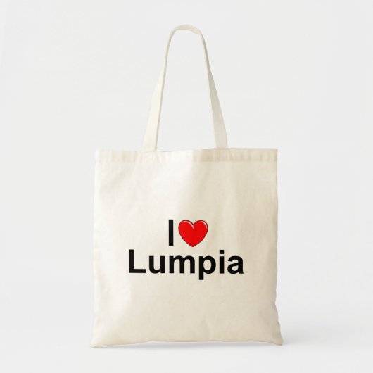 私は(ハート) Lumpiaを愛します トートバッグ (正面)