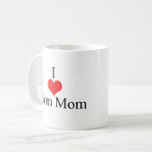 私は(ハート) MomMomを愛します コーヒーマグカップ (正面左)