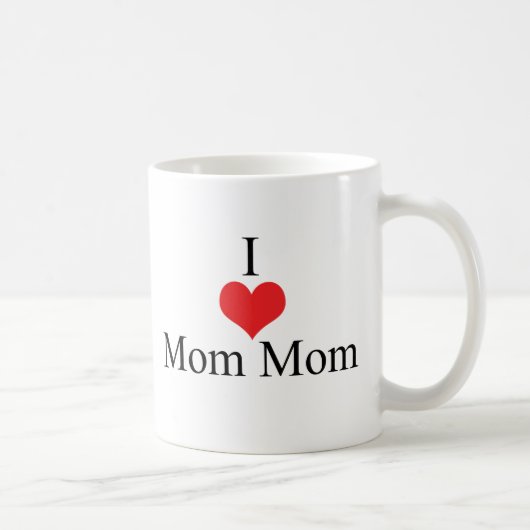 私は(ハート) MomMomを愛します コーヒーマグカップ (右)
