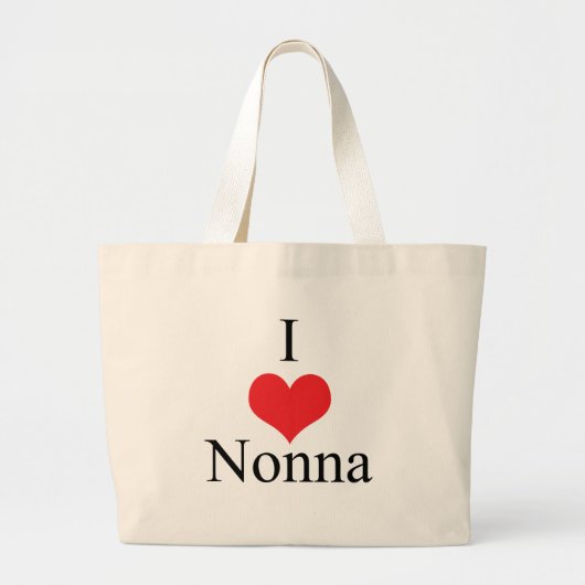 私は(ハート) Nonnaを愛します ラージトートバッグ (正面)