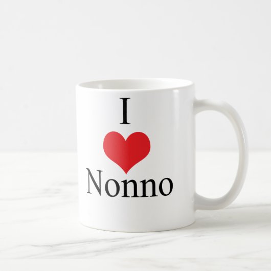私は(ハート) Nonnoを愛します コーヒーマグカップ (右)