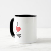 私は(ハート) Papを愛します マグカップ (正面左)