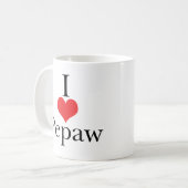 私は(ハート) Pepawを愛します コーヒーマグカップ (正面左)