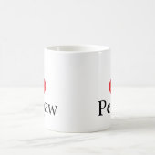 私は(ハート) Pepawを愛します コーヒーマグカップ (中央)
