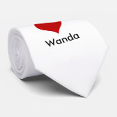 私は(ハート) Wandaを愛します ネクタイ (ロール)