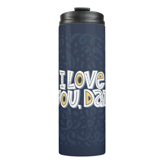 私は、パパ。明るいレタリング引用文オンザダー タンブラー (正面)