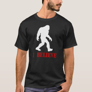 私は-ビッグフットのサスカッチのレトロのTシャツを信じます Tシャツ