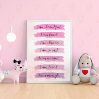 私は…ピンク色のポス感動的ター ポスター