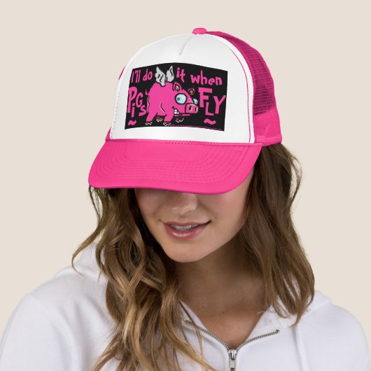 私は-ブタがフライの帽子を場合します!! キャップ (インサイチュ)