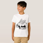 私は-ブタが飛ぶことができれば信じます Tシャツ (正面フル)