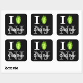 私は(ホツプ) NJの技術ビールを愛します スクエアシール (シート)