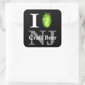 私は(ホツプ) NJの技術ビールを愛します スクエアシール (バッグ)