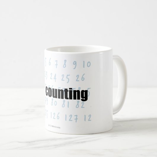 "私は"マグを数えています コーヒーマグカップ (正面右)