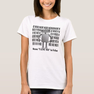 私は-ロボットティーの…愛します Tシャツ