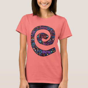 私は、今、神聖なスパイラル絵文字アート Tシャツ