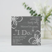 "私は"刺激を受けたなリハーサルの夕食の招待状をチョークで書きます 招待状 (スタンド正面)