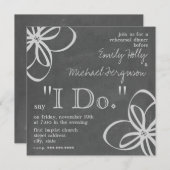 "私は"刺激を受けたなリハーサルの夕食の招待状をチョークで書きます 招待状 (正面/裏面)