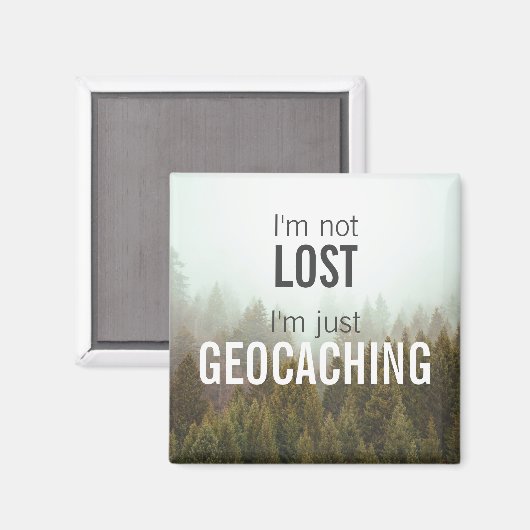 私は、単にジオキャッシ失ったング・のトレイカスタムル写真だ マグネット (正面/裏面)