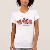 私は、叫びます女性のための妻虐待者のタンクトップをかみます Tシャツ (正面)