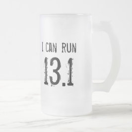 私は-左利き13.1を走ってもいいです フロストグラスビールジョッキ