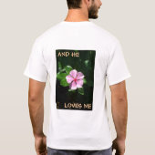 私は、庭師-オスの庭師愛します Tシャツ (裏面)