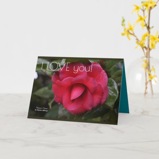 "私は"挨拶状愛します カード (黄色い花)